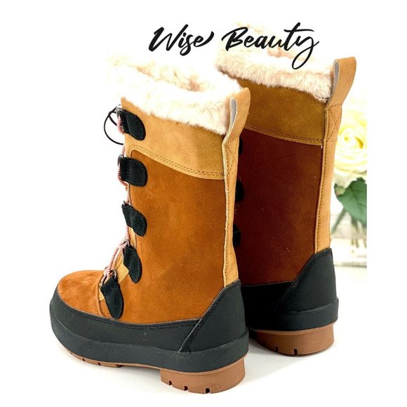 NEW Girl’s Alberta Boots Size 13 Shoe Brown Thermolite Insulated All In Motion - Picture 6 of 8